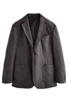 Next Blazer aus Velourskunstleder Dunkelgrau/Braun/Grau/Dunkelbraun