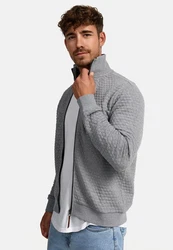 Indicode Sweatjacke Bermie Grau/Hellgrau/Dunkelgrau
