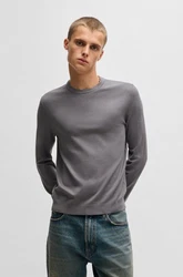 HUGO Strickpullover San Cody-CV Dunkelgrau/Grau/Braun/Hellgrau