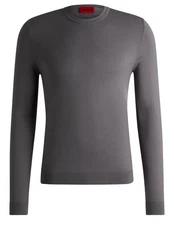HUGO Strickpullover San Cody-CV Dunkelgrau/Grau/Braun/Hellgrau