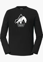 Schöffel Fleeceshirt Glogghus Schwarz/Grau/Hellblau/Rot