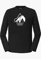 Schöffel Fleeceshirt Glogghus Schwarz/Grau/Hellblau/Rot