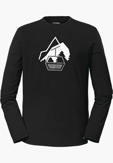 Schöffel Fleeceshirt Glogghus Schwarz/Grau/Hellblau/Rot