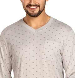 Comte Nachthemd Cosy Chic Herren Schlafshirt Langarm 