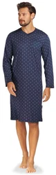 Comte Nachthemd Cosy Chic Herren Schlafshirt Langarm Blau/Dunkelblau/Lila/Fliederfarben
