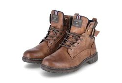 Mustang Shoes Schnürboots Braun/Dunkelbraun/Beige