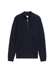 TOM TAILOR Cardigan Troyer Pullover Dunkelblau/Hellblau/Blau