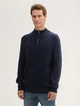 TOM TAILOR Cardigan Troyer Pullover Dunkelblau/Hellblau/Blau