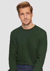 s.Oliver Langarmshirt Longsleeve mit Logo-Detail Dunkelgrün/Grün