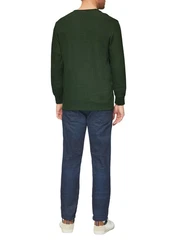 s.Oliver Langarmshirt Longsleeve mit Logo-Detail Dunkelgrün/Grün