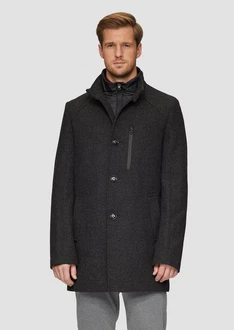 s.Oliver BLACK LABEL Langmantel Mantel mit herausnehmbarem Einsatz Schwarz