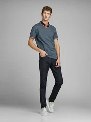 Jack & Jones Shirt JJEPaulos Dunkelblau/Hellblau/Blau/Rot