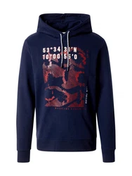 TOM TAILOR Sweatshirt Dunkelblau/Rot/Blau/Hellblau