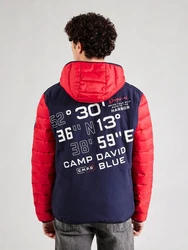 CAMP DAVID Jacke Steppjacke dunkelblau/rot/offwhite