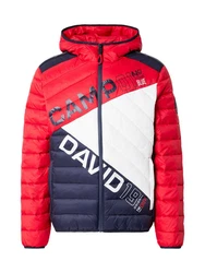 CAMP DAVID Jacke Steppjacke dunkelblau/rot/offwhite