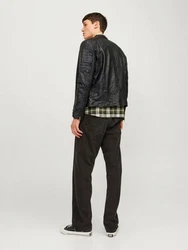 Jack & Jones Jacke JJERICHARD LEATHER JACKET Schwarz