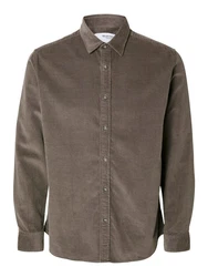 SELECTED HOMME Langarmhemd Regowen schoko
