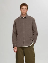 SELECTED HOMME Langarmhemd Regowen schoko