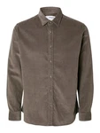 SELECTED HOMME Langarmhemd Regowen schoko