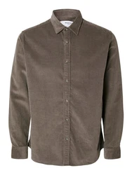 SELECTED HOMME Langarmhemd Regowen schoko