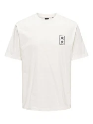 Only & Sons T-Shirt KACE blau/rosa/schwarz/wei