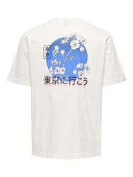 Only & Sons T-Shirt KACE blau/rosa/schwarz/wei