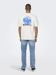 Only & Sons T-Shirt KACE blau/rosa/schwarz/wei