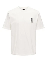 Only & Sons T-Shirt KACE blau/rosa/schwarz/wei