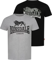 Lonsdale T-Shirt LOSCOE Dunkelgrau/Grau/Hellgrau/Rot/Braun