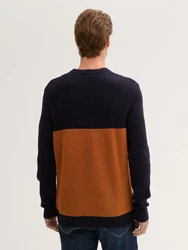 TOM TAILOR Strick- und Longpullover Braun/Gelb/Orange/Dunkelblau