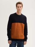 TOM TAILOR Strick- und Longpullover Braun/Gelb/Orange/Dunkelblau
