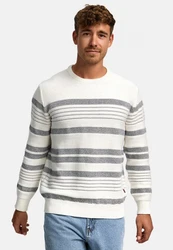 Indicode Strickpullover INScott Grau/Hellgrau