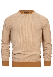 Indicode Strickpullover INLeague Braun/Beige/Orange/Gelb