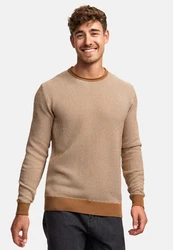 Indicode Strickpullover INLeague Braun/Beige/Orange/Gelb