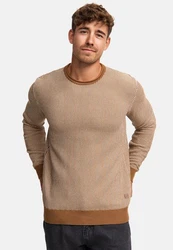 Indicode Strickpullover INLeague Braun/Beige/Orange/Gelb