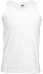 Fruit of the Loom Tanktop Athletic Vest Tank Top Herren T-Shirt Weiß/Creme