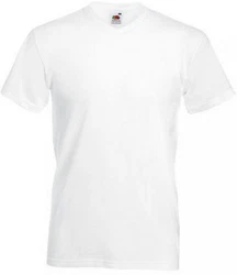 Fruit of the Loom V-Shirt Valueweight V-Neck Herren T-Shirt Weiß/Creme