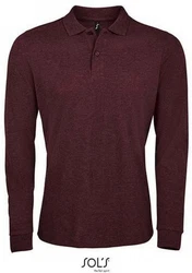 SOLS Langarm-Poloshirt Herren Long-Sleeve Piqu Polo Shirt Perfect Dunkelrot/Bordeaux
