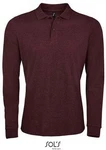 SOLS Langarm-Poloshirt Herren Long-Sleeve Piqu Polo Shirt Perfect Dunkelrot/Bordeaux
