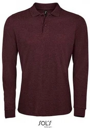 SOLS Langarm-Poloshirt Herren Long-Sleeve Piqu Polo Shirt Perfect Dunkelrot/Bordeaux