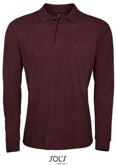 SOLS Langarm-Poloshirt Herren Long-Sleeve Piqu Polo Shirt Perfect Dunkelrot/Bordeaux