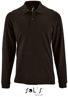 SOLS Langarm-Poloshirt Herren Long-Sleeve Piqu Polo Shirt Perfect Dunkelbraun/Khaki/Braun/Dunkelgrün/Grau/Schwarz