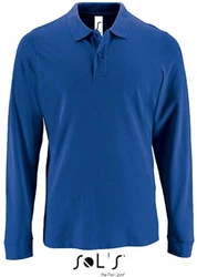 SOLS Langarm-Poloshirt Herren Long-Sleeve Piqu Polo Shirt Perfect Blau
