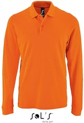 SOLS Langarm-Poloshirt Herren Long-Sleeve Piqu Polo Shirt Perfect Orange