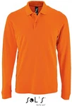 SOLS Langarm-Poloshirt Herren Long-Sleeve Piqu Polo Shirt Perfect Orange SOLS Langarm-Poloshirt Herren Long-Sleeve Piqu Polo Shirt Perfect Orange