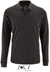 SOLS Langarm-Poloshirt Herren Long-Sleeve Piqu Polo Shirt Perfect Dunkelgrau/Dunkelgrün/Grau/Khaki