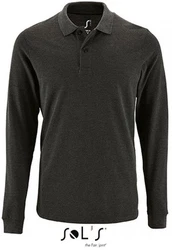 SOLS Langarm-Poloshirt Herren Long-Sleeve Piqu Polo Shirt Perfect Dunkelgrau/Dunkelgrün/Grau/Khaki