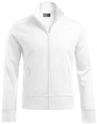 Promodoro Sweatjacke Herren Jacket Stand-Up Collar Weiß/Creme/Grau