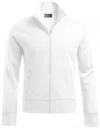 Promodoro Sweatjacke Herren Jacket Stand-Up Collar Weiß/Creme/Grau