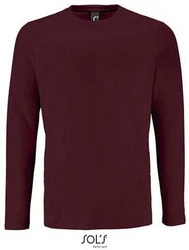 SOLS Langarmshirt Herren Long-Sleeve T-Shirt Imperial Dunkelrot/Bordeaux/Lila